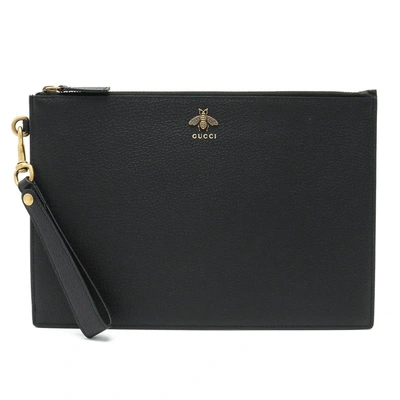 Gucci Pochette Black Leather Clutch Bag ()