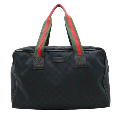 Gucci Sherry Black Canvas Travel Bag ()