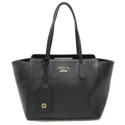 Gucci Swing Black Leather Tote Bag ()