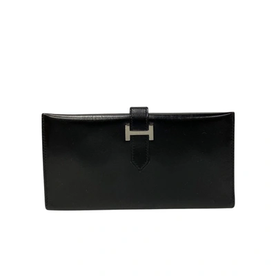 Hermes Hermès Béarn Black Leather Wallet  ()