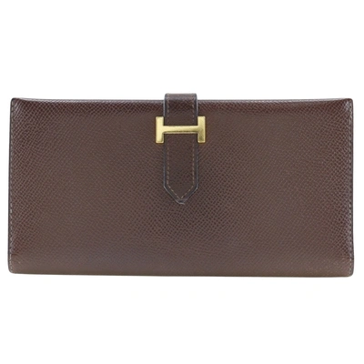 Hermes Hermès Béarn Brown Leather Wallet  ()