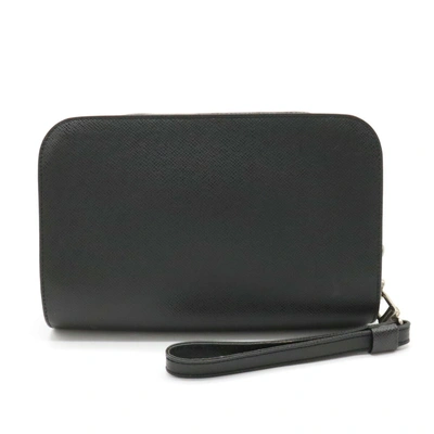 Pre-owned Louis Vuitton Black Leather Clutch Bag ()