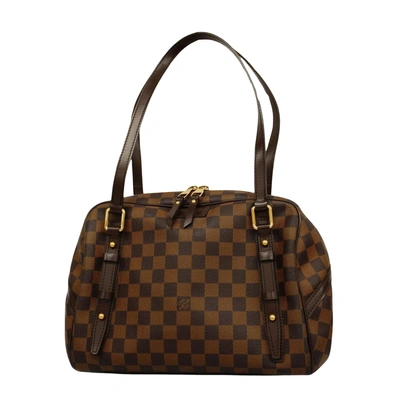 Pre-owned Louis Vuitton Rivington Brown Canvas Shoulder Bag ()