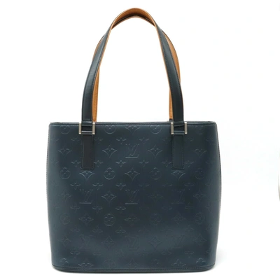 Pre-owned Louis Vuitton Stockton Blue Canvas Shoulder Bag ()