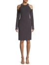 Rag & Bone Dana Cotton Cold-shoulder Sweater Dress In Black