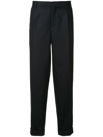 Kolor Tailored Fitted Trousers In Blue