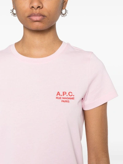 Apc A.p.c. T-shirts And Polos In Pink