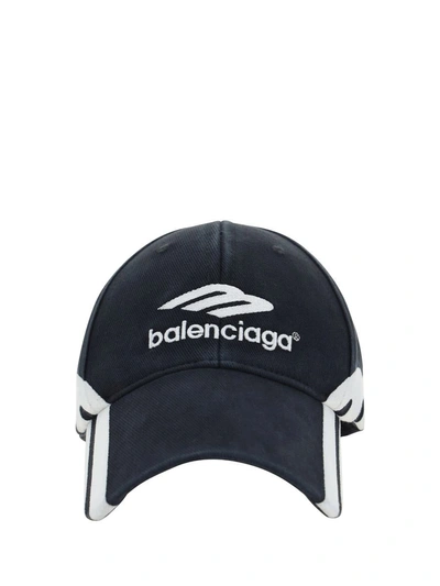 Balenciaga Hats E Hairbands In Fadedblack/white