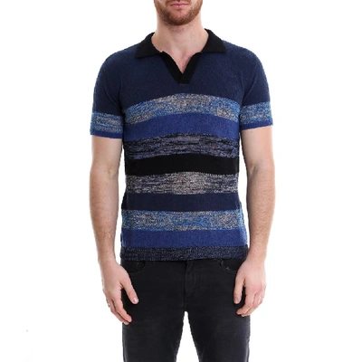 Nuur Striped Knit Polo In Multi