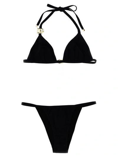 Dolce & Gabbana Leopard Bikini Briefs In Black