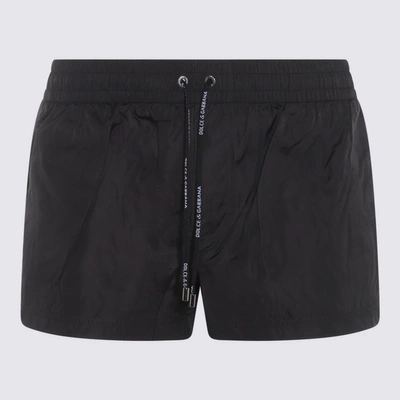 Dolce & Gabbana Black Short In Dg Nero Fdo.nero