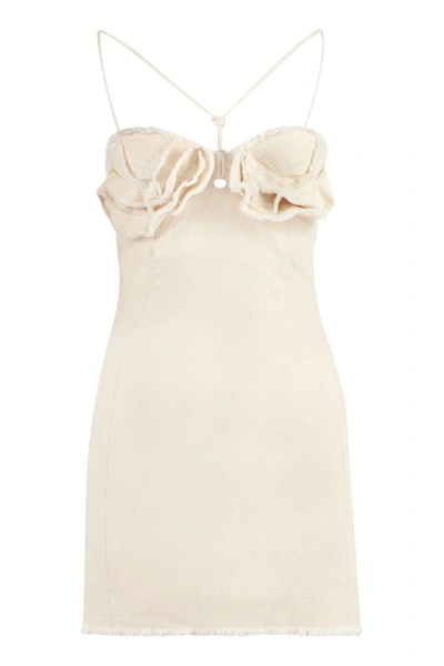 Jacquemus Artichaut Cotton Mini-dress In Ivory