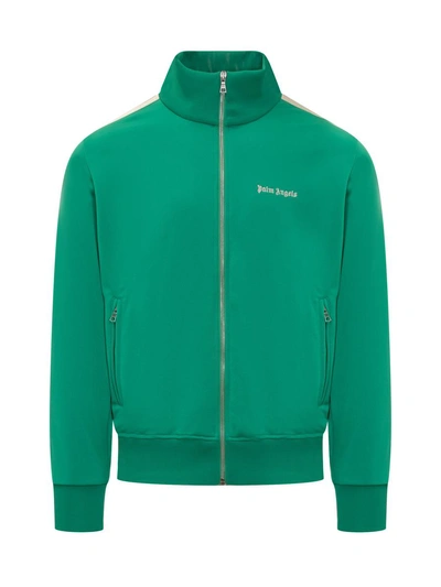Palm Angels Classic Logo Track Jkt In Green