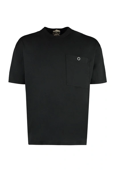 Ten C Chest Pocket Cotton T-shirt In Black