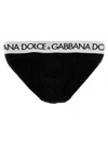 Dolce & Gabbana Black Midi Stretch Cotton Brief