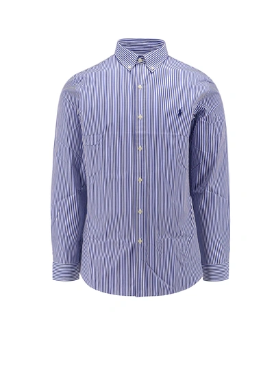 Polo Ralph Lauren Stretch Cotton Shirt In Blue