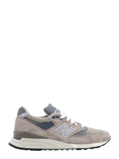 New Balance Suede Sneakers With Contrasting Inserts In Gray