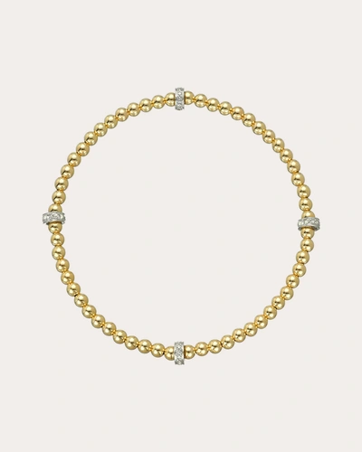 Zoe Lev Women's 14k Two-tone Gold Diamond Bead Bracelet 14k Gold