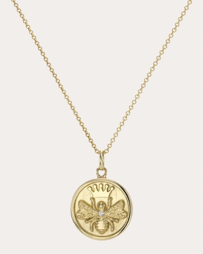 Zoe Lev Women's Diamond & 14k Gold Queen Bee Medallion Pendant Necklace