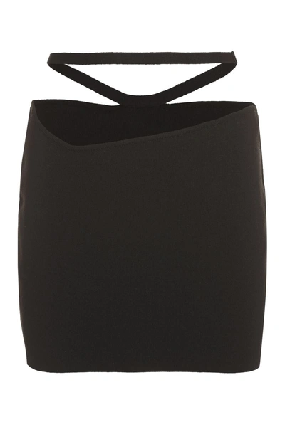 Andreädamo Andreādamo Knitted Mini Skirt In Black