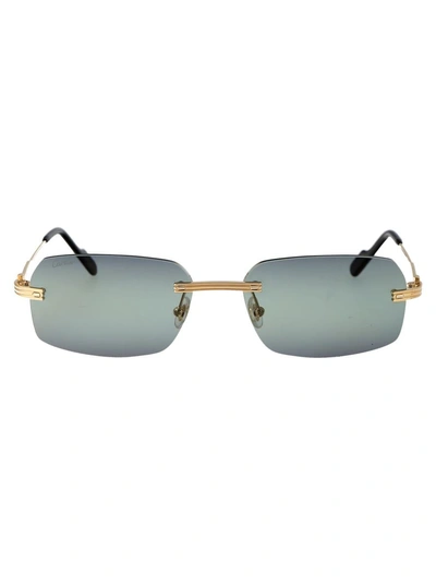 Cartier Sunglasses In 006 Gold Gold Violet