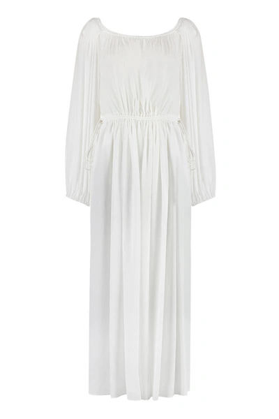 Chloé Silk Dress In White