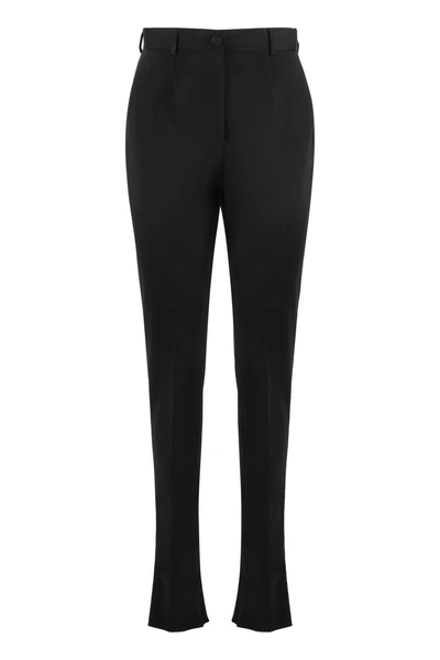 Dolce & Gabbana Cady Trousers In Black