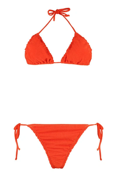 Reina Olga Concetta Triangle Bra Bikini In Orange
