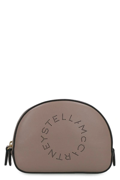 Stella Mccartney Stella Logo Wash Bag In Mud