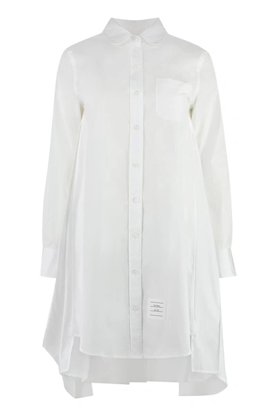 Thom Browne Cotton Shirtdress In White