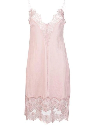Stella Mccartney Lace Slip Dress In Pink