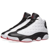 Nike Men's Air Jordan Retro 13 Basketball Shoes, White/black