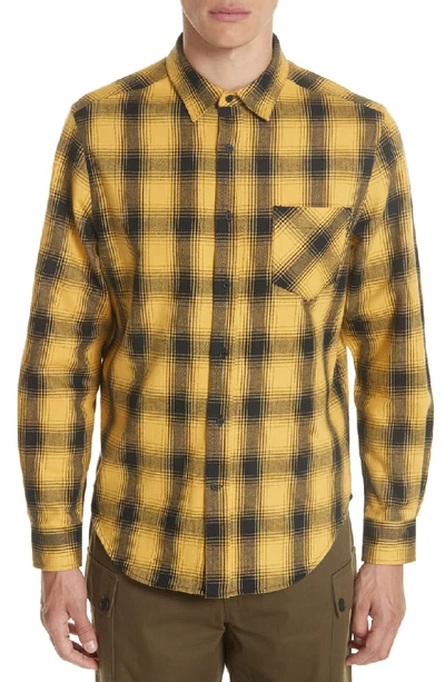 Ovadia & Sons Men's Max Plaid Cotton Sport Shirt In Gold Plaid