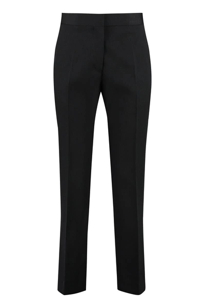 Jil Sander Wool Cropped Trousers In Black