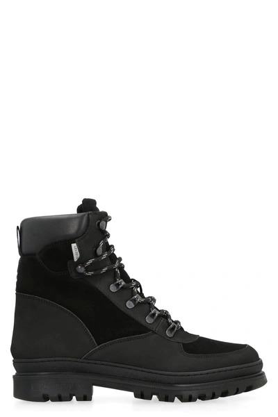 Les Deux Tyler Lace-up Suede Ankle Boots In Black