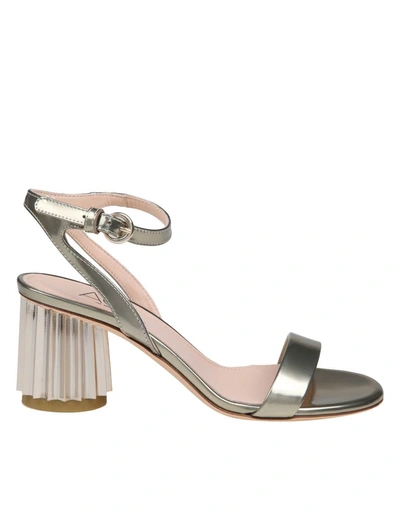 Agl Attilio Giusti Leombruni Agl Metallic Leather Sandal In Gold