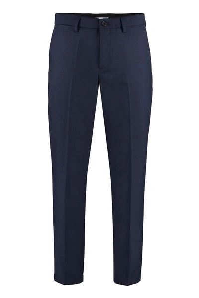 Department 5 Setter Wool Blend Trousers In Blue