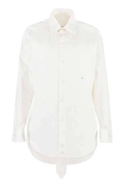 Maison Margiela Long Sleeve Cotton Shirt In White