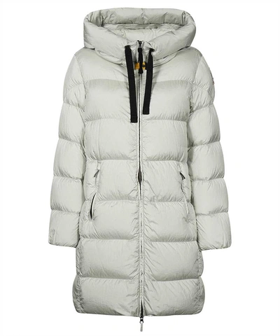 Parajumpers Harmony Long Hooded Down Jacket In White