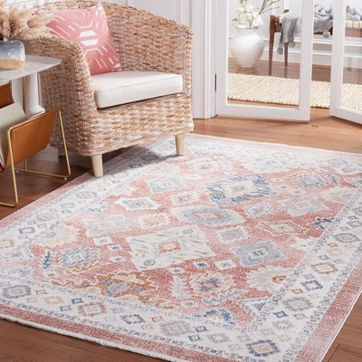Safavieh Blair Washable Blr218u Flat Weave Rose / Blue Washable Rug