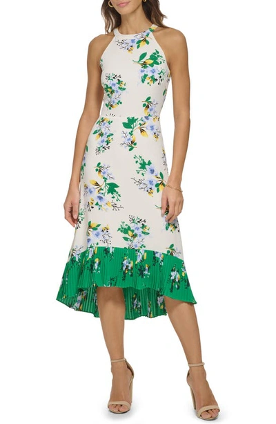 Kensie Floral High-low Maxi Dress In Multi