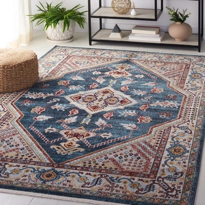 Safavieh Bayside Bay104m Flat Weave Blue / Grey Washable Rug
