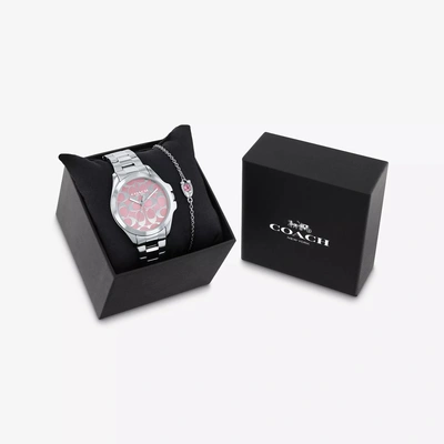 Coach Outlet Libby Watch Gift Set, 37 Mm In Black
