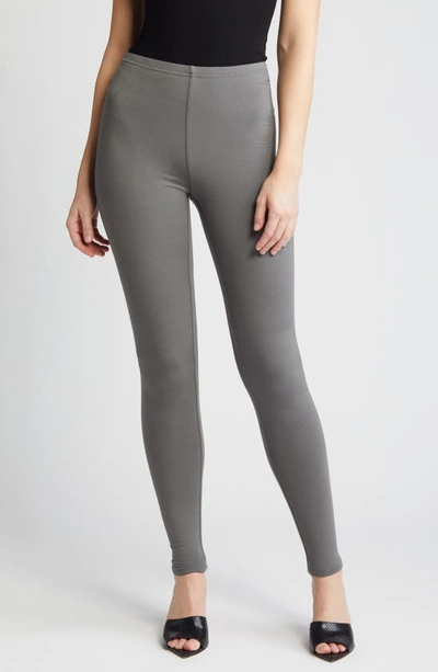 Naked Wardrobe Oh So Butter Leggings In Charcoal