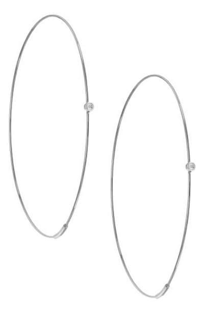 Lana Jewelry Large Magic Hoop Diamond Earrings In White Gold