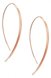 Lana Jewelry Small Vanity Hooked-on Hoop Earrings In Rose Gold
