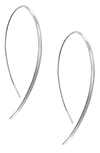 Lana Jewelry Small Flat Hook-on Hoop Earrings In White Gold