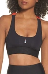 P.e Nation P.e. Nation The Forecourt Crop Bra In Black/ Blue
