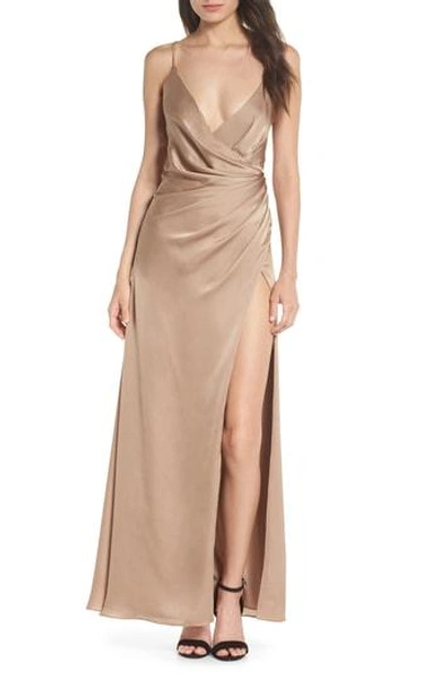 Fame And Partners Fame & Partners The Zarita Dress In Dark Tan
