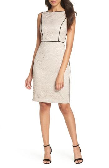 vince camuto sleeveless lace sheath dress